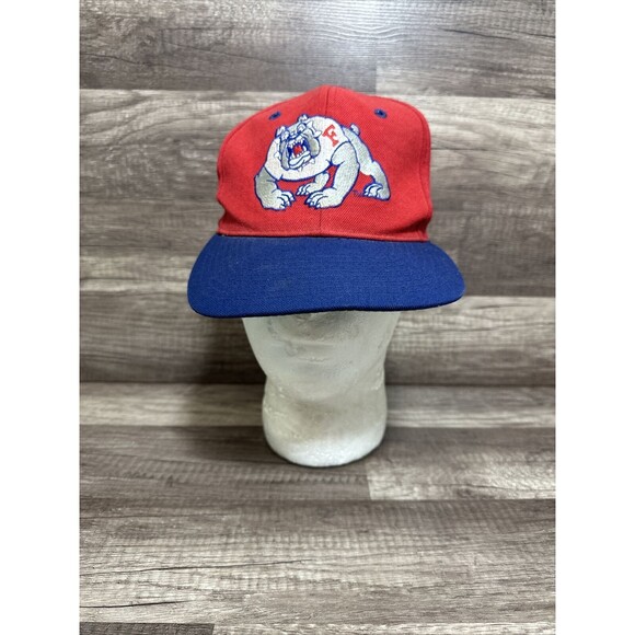 Vintage New Era Fresno State Bulldogs Snapback Hat Big Logo One Size KMG HTF